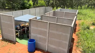 Casinha na roça feita com Pré moldado