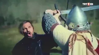 أرطغرل في أول مواجهه مع العدوه بدون موسيقى            دندنها