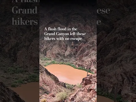 A flash flood in the Grand Canyon left these hikers with no escape