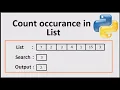 Python program to count the number of occurrences in List