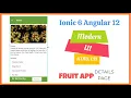 Ionic 6 Angular 12 Modern UIi Fruit App Details Page