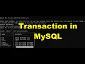 To create a transaction using a stored procedure in MySQL