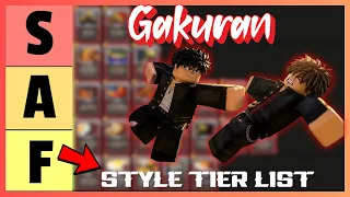 ROBLOX GAKURAN IS BACK! All Fighting Styles RANKED (TIER LIST) - Kitsune Scripts