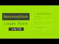Neumorphism Login Form in UI Design 2026