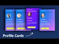 Pure CSS Profile Card Design In HTML And CSS With Cool Hover Effect User Profile UI design