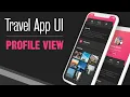 Profile View - Travel App UI with React Native