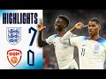 England 7-0 North Macedonia | Bukayo Saka Old Trafford Hat-Trick Hero | Highlights
