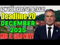 🚨 AOW December 2025 Vóór Kerst Uitbetaald – Deadline 20 December 2025! Mis JE Geld Niet.