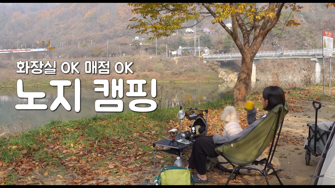 흔치 않은 기차뷰에 넓은 운동장,화장실까지 완벽한 노지캠핑 성지ㅣ충주 무료 캠핑장 삼탄유원지ㅣwith.루커빔 빔프로젝터 サムネイル