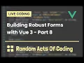 Live Coding Building robust forms with Vue 5 - Part 8 Clean up Modals Publishing