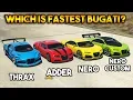 GTA 5 ONLINE THRAX VS NERO VS NERO CUSTOM VS ADDER WHICH IS FASTEST BUGATI