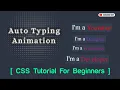 Text Typing Animation With Auto Changing Text Color in Html and CSS CSS Tutorial For Beginners