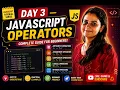 JavaScript Operators Part 1 Day 3 JavaScript Tutorial for Beginners Explained in Hindi