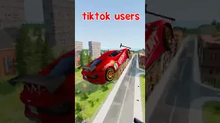 Youtube Users Vs Tiktok Users Shorts Beamng 