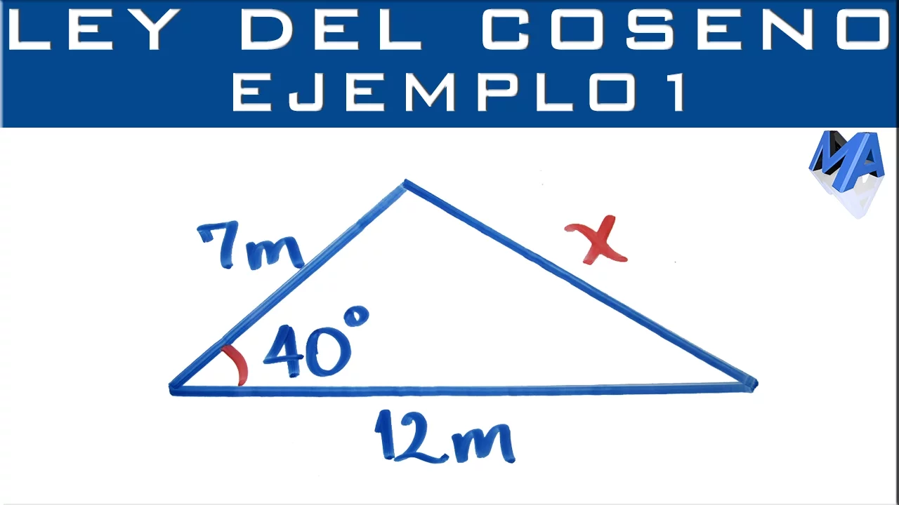 Ley del Coseno | Ejemplo 1 | Encontrar un lado: video thumbnail