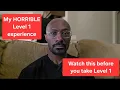 My HORRIBLE Level 1 experience
