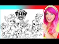 Coloring PAW Patrol Chase Marshall Rubble Coloring Pages Prismacolor Markers