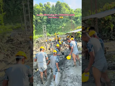 🇳🇵 Rasuwa देखि Dhading सम्म बाढी–पहिरोको प्रभाव 😢 | उद्धारमा जुट्यो APF Nepal 🫡 #Shorts