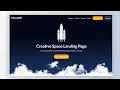 Blinking Stars with CSS Animation HTML CSS only Responsive Space Landing Page