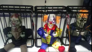 Halloween Animated Prisoner In Cage - Skeleton clown zombie NEW HALLOWEEN PARTY DECORATION