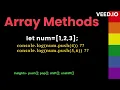 Array Methods-Part 1 Push Pop Shift Unshift