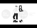 Business partners crossed arms bw cartoon animation
