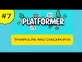 GDevelop 5 Platformer Tutorial Trampoline and Checkpoints