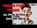 Strings in Python Part-3 Python for Absolute Beginners Zero to Hero Series cs - unlocked