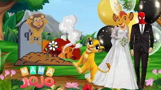 حدوته ام سيمبا اتجوزت سبيدرمان انقذهم من الحيوانات قصص عربية 