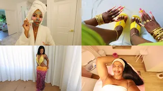 Self Care Vlog | Skincare Routine, Birthday Try On Haul, Wax, Lashes, Hair + Nails (Full Reset)