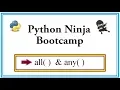 Python Ninja Bootcamp 37-all any function