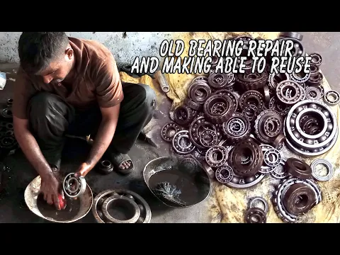 Download MP3 old bearing repair and making able to reuse//old bearing restore //how to repair bearing