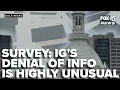 Survey Baltimore IG s denial of information is highly unusual