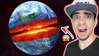 قطعت الكرة الارضية الى نصفين 