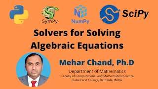 Lecture-5 Solvers for Solving Algebraic Equations