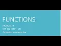 3 parts of a function - definition declaration and calling