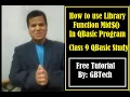 Use of Mid Library Function in QBasic Library function mid in QBasic
