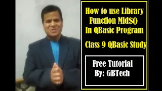 Use of Mid Library Function in QBasic Library function mid in QBasic