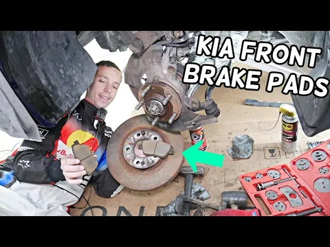 Download MP3 FRONT BRAKE PADS AND DISC REPLACEMENT ON KIA PART 1