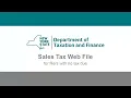 Sales Tax Web File Demonstration for Filers with No Tax Due