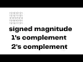 Integer representation in computers