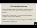 Variable-length arguments