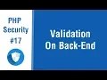 PHP Security Tips In Arabic - Why You Should Do Validation On Back-End
