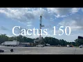 The Cactus 150 oil rig move and mast set up May 2022 Louisiana USA