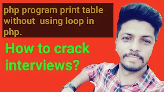 php program print table without using loop in php