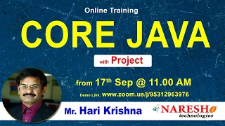 Java Data Types Session-2 by Mr Hari Krishna New Batch from 17th 11 00AM