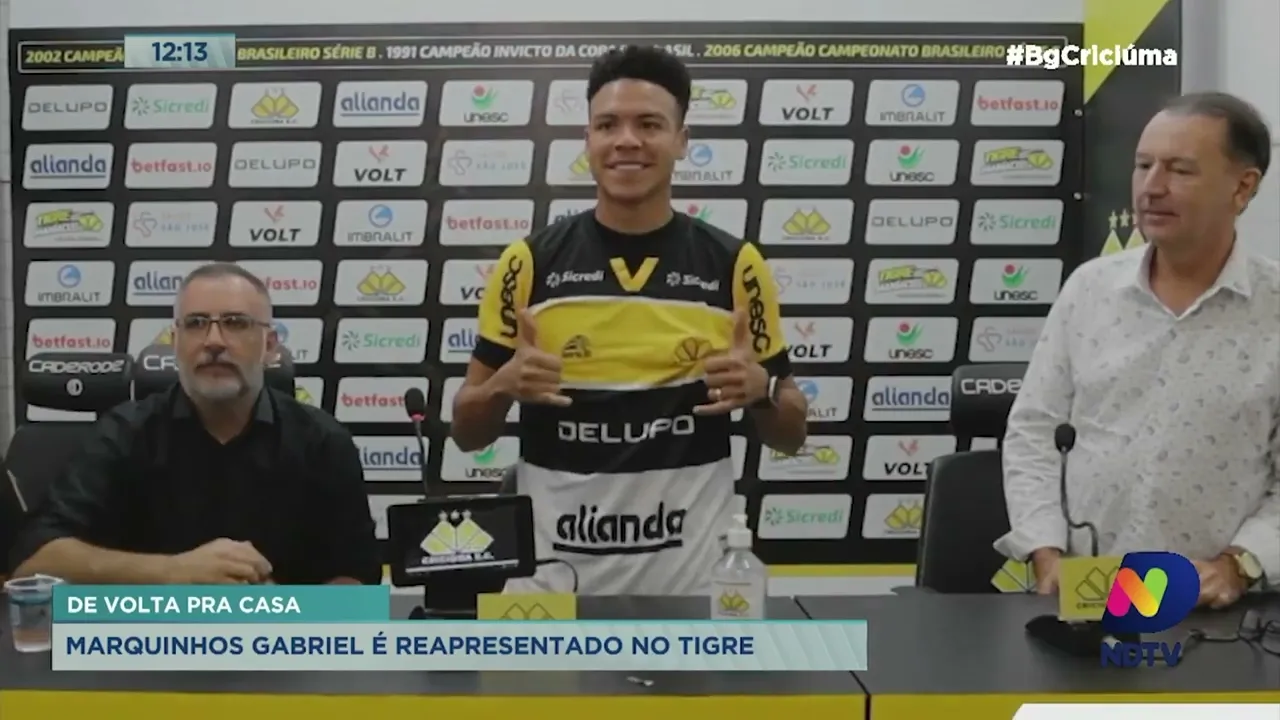 Marquinhos Gabriel é reapresentado no Tigre