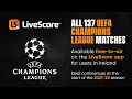 LiveScore UEFA Champions League Live-Streaming Announcement