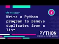 Exercise 7 - Python Questions