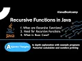Recursive Functions in Java The ULTIMATE Deep Dive Tutorial Must Know In-depth explanation